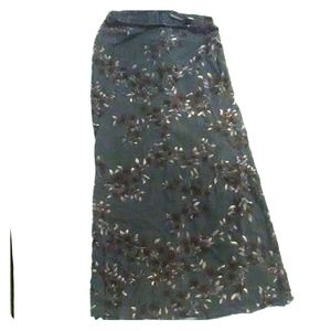 Express Floral Print Long Skirt